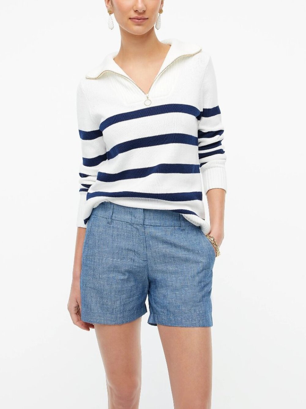 2/$30 J. Crew 5" Classic Chambray Short Med Echo Blue Wash 2 #A3048